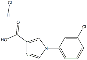 1-(3-chlorophenyl)-1H-imidazole-4-carboxylic acid hydrochloride结构式