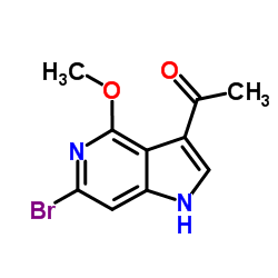 1-(6-Bromo-4-methoxy-1H-pyrrolo[3,2-c]pyridin-3-yl)ethanone structure