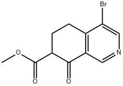 甲基 4-溴-8-氧亚基-5,6,7,8-四氢异喹啉-7-甲酸基酯结构式