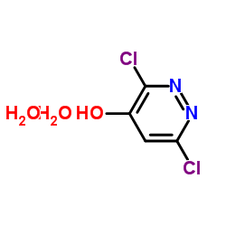 3,6-Dichloropyridazin-4-ol dihydrate structure