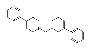 1,2,3,6-tetrahydro-4-phenyl-1-((3-phenyl-3-cyclohexen-1-yl)methyl)pyridine structure