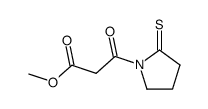 1-Pyrrolidinepropanoic acid,-bta--oxo-2-thioxo-,methyl ester Structure