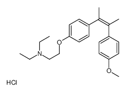 N,N-diethyl-2-[4-[(E)-3-(4-methoxyphenyl)but-2-en-2-yl]phenoxy]ethanamine,hydrochloride结构式