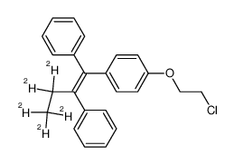 Benzene, 1-(2-chloroethoxy)-4-(1,2-diphenyl-1-butenyl-3,3,4,4,4-d5)-, (Z)-结构式