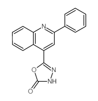 1,3,4-Oxadiazol-2(3H)-one,5-(2-phenyl-4-quinolinyl)- structure