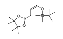 tert-butyl-dimethyl-[(E)-3-(4,4,5,5-tetramethyl-1,3,2-dioxaborolan-2-yl)prop-1-enoxy]silane结构式