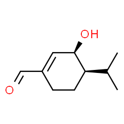 1-Cyclohexene-1-carboxaldehyde,3-hydroxy-4-(1-methylethyl)-,(3S,4R)-(9CI) Structure