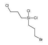 3-bromopropyl-dichloro-(3-chloropropyl)silane结构式