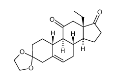 18a-methylestr-5-ene-3,11,17-trione cyclic 3-(1,2-ethanediyl acetal)结构式