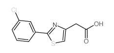 2-(3-氯苯基)-1,3-噻唑-4-基]乙酸结构式