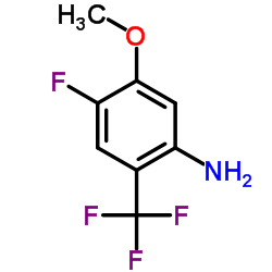 4-Fluoro-5-methoxy-2-(trifluoromethyl)aniline结构式