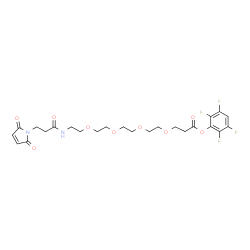 Mal-amido-PEG4-TFP ester结构式