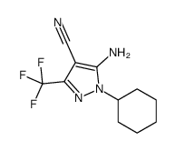 5-amino-1-cyclohexyl-3-(trifluoromethyl)pyrazole-4-carbonitrile Structure