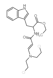 ethyl 2-[[(E)-3-[bis(2-chloroethyl)amino]prop-2-enoyl]amino]-3-(1H-indol-3-yl)propanoate结构式