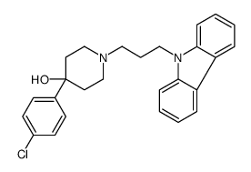 1-(3-carbazol-9-ylpropyl)-4-(4-chlorophenyl)piperidin-4-ol结构式