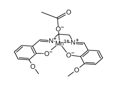 (bis-(3-methoxy)salicylaldehyde-ethylenediimine)manganese(II) acetate结构式