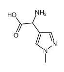 2-氨基-2-(1-甲基-1H-吡唑-4-基)乙酸结构式