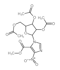 Imidazole-5-carboxylicacid, 4-nitro-1-b-D-ribofuranosyl-,methyl ester, 2',3',5'-triacetate (8CI)结构式