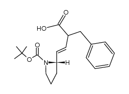 (2'S,3E)-2-benzyl-4-(1-t-butoxycarbonylpyrrolidin-2-yl)but-3-enoic acid Structure