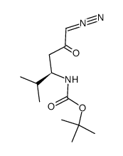 tert-butyl (1R)-1-isopropyl-4-diazo-3-oxobutylcarbamate Structure