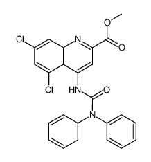 (N,N-diphenyl)-4-ureido-5,7-dichloro-2-carboxy-quinoline methyl ester结构式