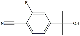 2-fluoro-4-(2-hydroxypropan-2-yl)benzonitrile结构式