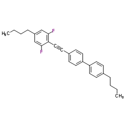 1,1'-Biphenyl, 4-butyl-4'-[(4-butyl-2,6-difluorophenyl)ethynyl]- structure