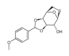 .beta.-D-Galactopyranose, 1,6-dideoxy-1,6-epithio-3,4-O-(4-methoxyphenyl)methylene- Structure