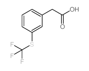 3-(三氟甲硫基)苯醋酸结构式