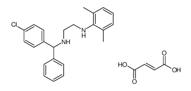 (Z)-but-2-enedioate,[(4-chlorophenyl)-phenylmethyl]-[2-[(2,6-dimethylphenyl)azaniumyl]ethyl]azanium Structure