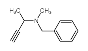 N-benzyl-N,1-dimethyl-2-propynylamine structure