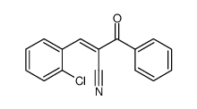 β-Cyano-β-(2-chlor-benzyliden)-acetophenon结构式