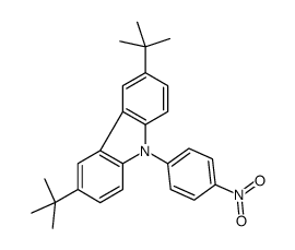 3,6-ditert-butyl-9-(4-nitrophenyl)carbazole结构式