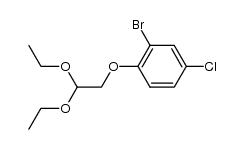 2-(2-bromo-4-chlorophenoxy)-acetaldehyde diethyl acetal Structure