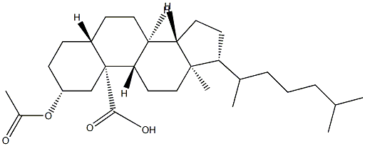 2α-Acetyloxy-5α-cholestan-19-oic acid Structure