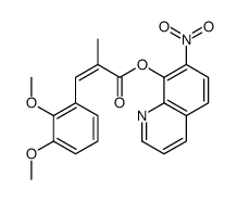 3-(2,3-Dimethoxyphenyl)-2-methylpropenoic acid 7-nitro-8-quinolyl ester structure