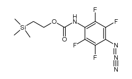 4-(N-((2-(trimethylsilyl)ethoxy)carbonyl)amino)tetrafluorophenyl azide结构式