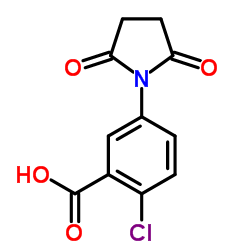 2-Chloro-5-(2,5-dioxo-1-pyrrolidinyl)benzoic acid结构式
