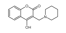 4-hydroxy-3-piperidinomethyl-coumarin Structure