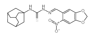 3-(1-adamantyl)-1-[(6-nitrobenzo[1,3]dioxol-5-yl)methylideneamino]thiourea picture