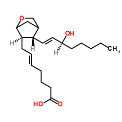 (5E)-7-{(5S,6R)-5-[(1E,3S)-3-Hydroxy-1-octen-1-yl]-2-oxabicyclo[2 .2.1]hept-6-yl}-5-heptenoic acid Structure