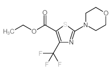 2-吗啉-4-基-4-(三氟甲基)-1,3-噻唑-5-羧酸乙酯结构式