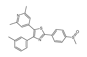 5-(2,6-dimethylpyridin-4-yl)-4-(3-methylphenyl)-2-(4-methylsulfinylphenyl)-1,3-thiazole Structure