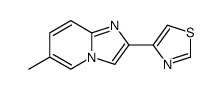 6-methyl-2-thiazol-4-yl-imidazo[1,2-a]pyridine结构式