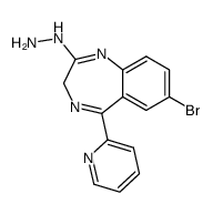 7-bromo-5-(pyridin-2-yl)-3H-1,4-benzodiazepin-2-yl hydrazine结构式
