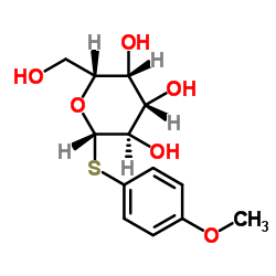 4-Methoxyphenyl 1-thio-β-D-galactopyranoside Structure