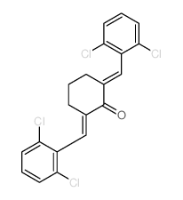 2,6-bis[(2,6-dichlorophenyl)methylidene]cyclohexan-1-one结构式