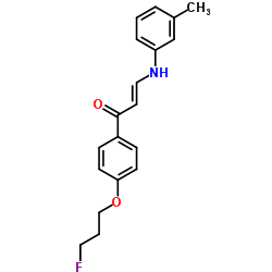 (2E)-1-[4-(3-Fluoropropoxy)phenyl]-3-[(3-methylphenyl)amino]-2-propen-1-one Structure