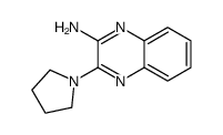 2-(吡咯烷基)-3-氨基喹喔啉结构式