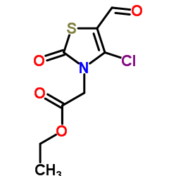 Ethyl (4-chloro-5-formyl-2-oxo-1,3-thiazol-3(2H)-yl)acetate结构式